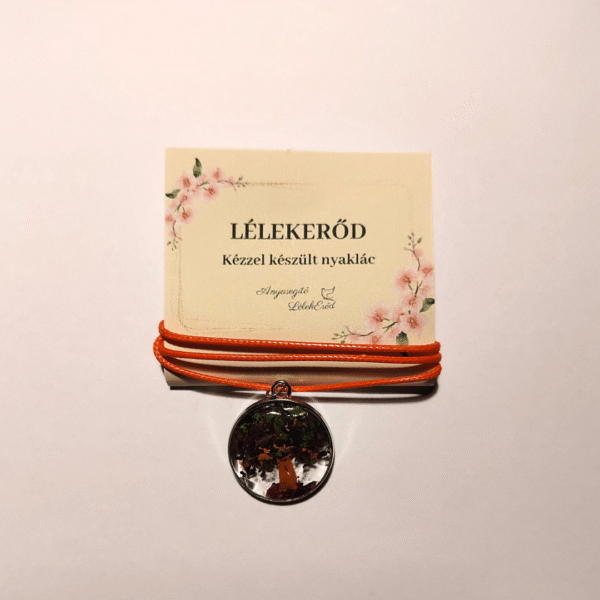 1. LélekErőd – kézzel készült nyaklánc „Őszi Életfa” motívummal